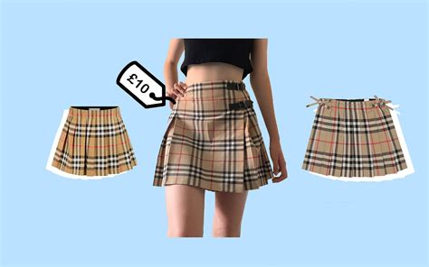 burberry plaid skirt dupe